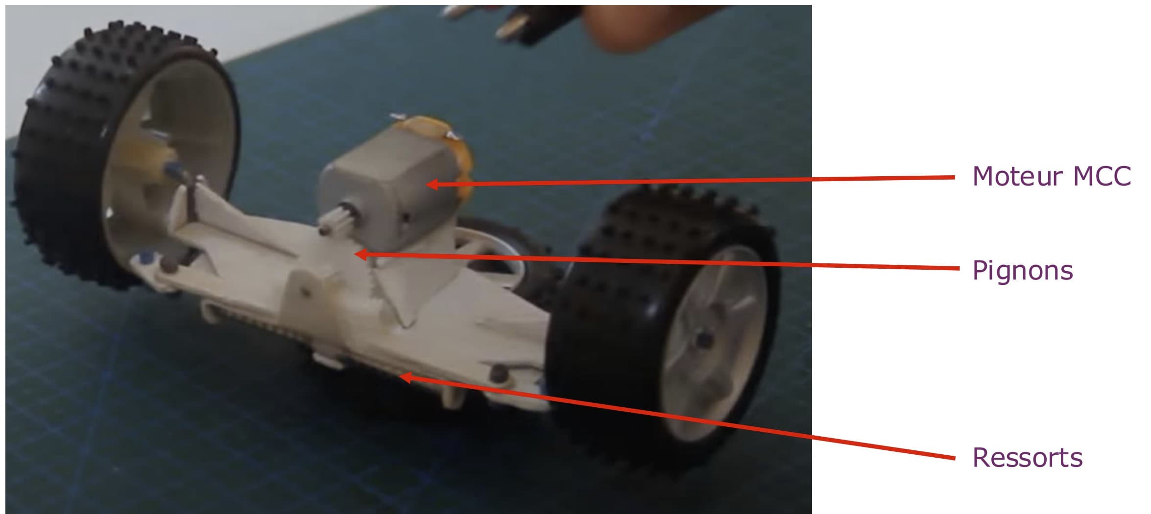 Drivetrain with gear train and suspension