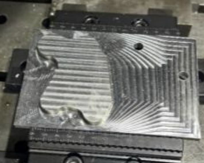 Real milled part after Phase 1