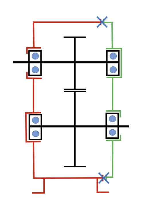 Bearing arrangement schematic